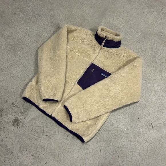Oatmeal Cream Patagonia Retro-X Deep Pile Fleece Jacket - Picture 1 of 7